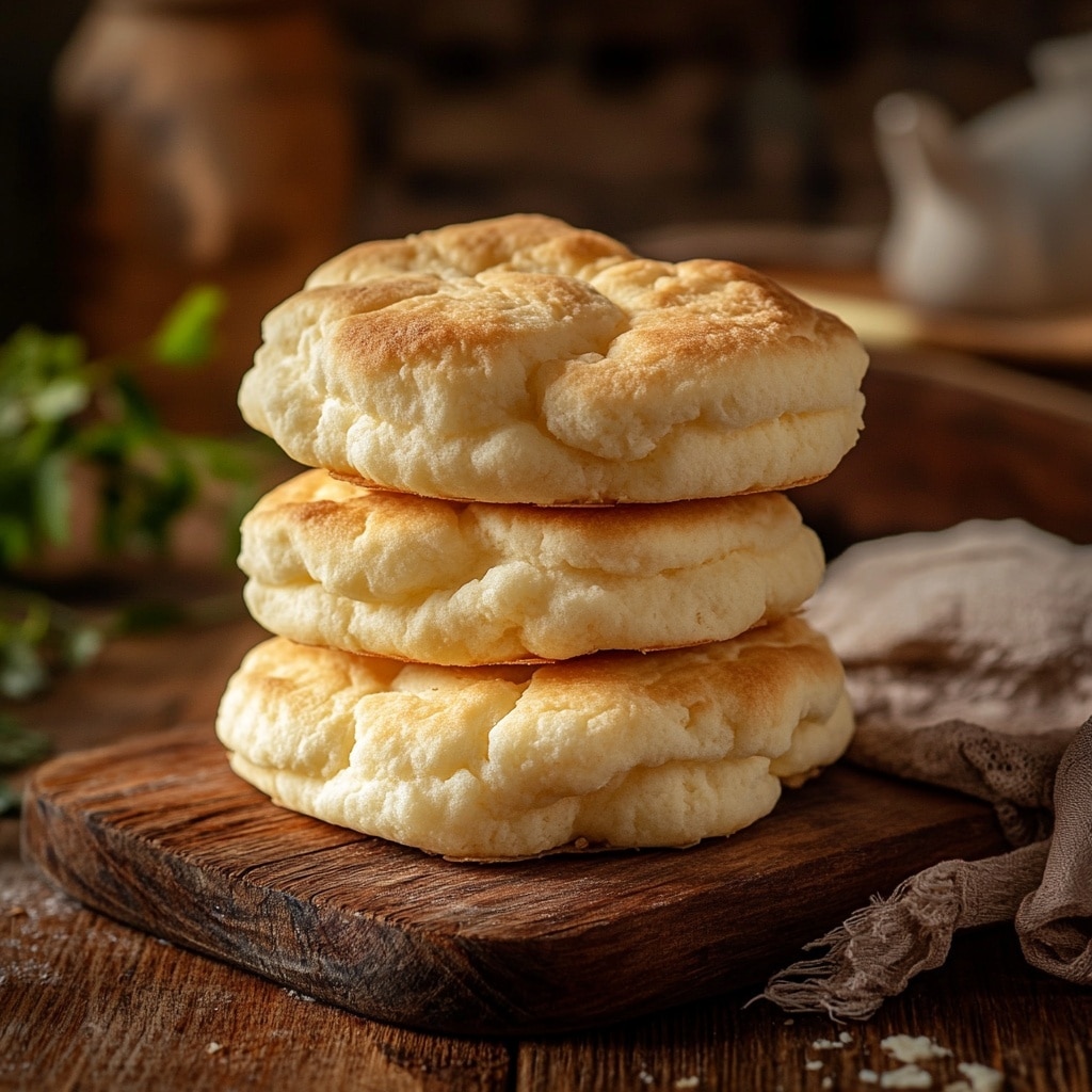 Gluten free cloud bread stacked fluffy texture
