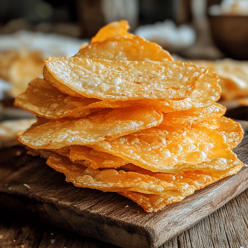 Crispy golden cottage cheese chips recipe, healthy homemade snack