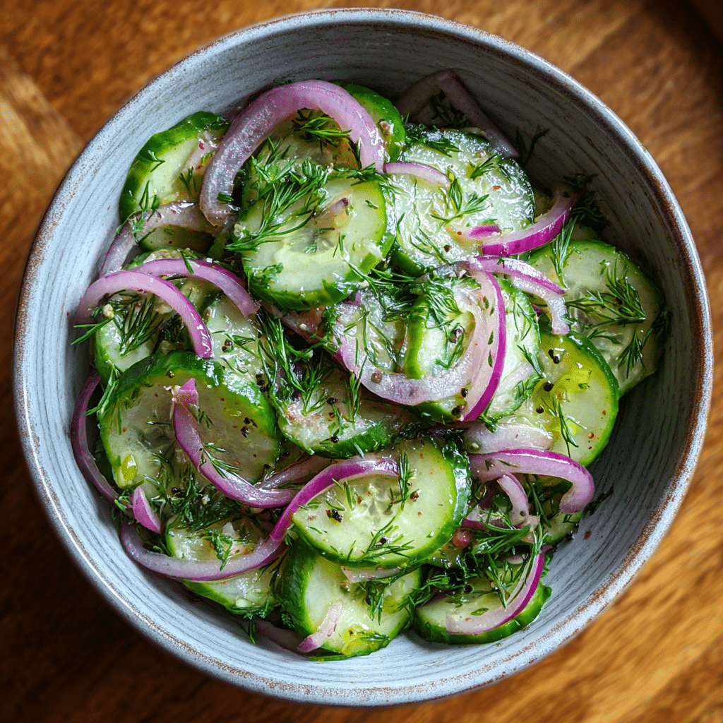Vibrant cucumber salad recipe with fresh herbs