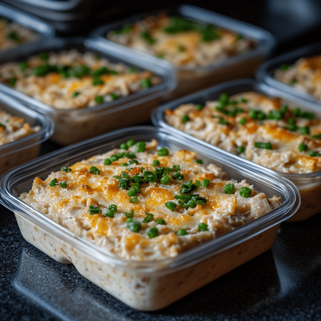 keto tuna casserole freezer meal containers