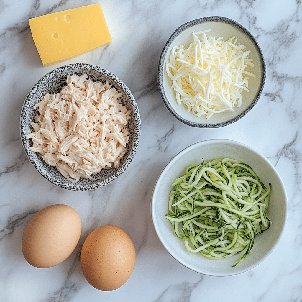 keto tuna casserole ingredients flat lay