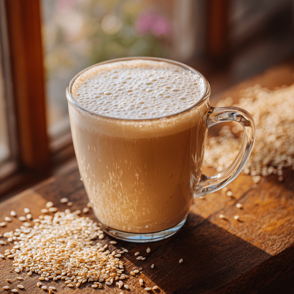 tahini latte creamy nutty coffee recipe